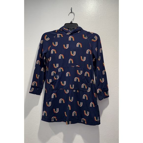 Hanna Andersson Other - Hanna Andersson Size 120 6 7 Sunblock UV Hooded Rainbows Dress Retro Navy READ